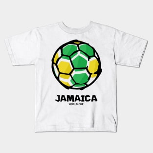 Jamaica Football Country Flag Kids T-Shirt